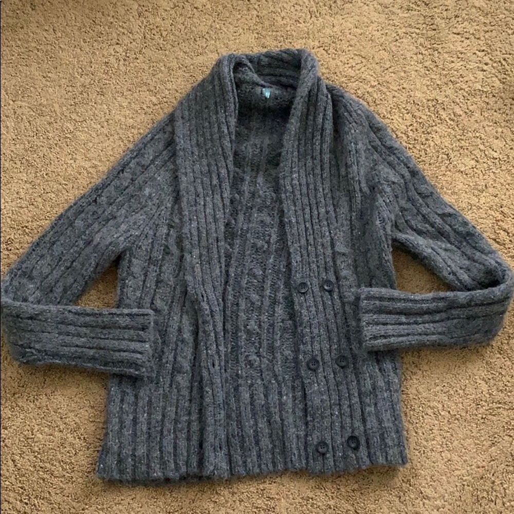 Gray cardigan